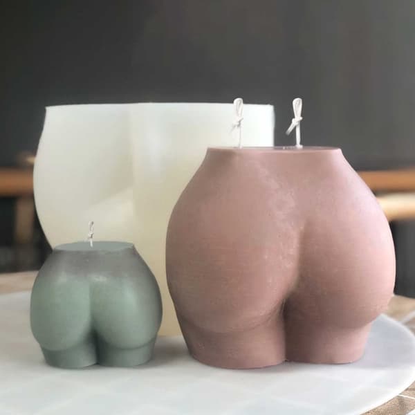 Stearinlys danner 3D rumpe 6cm