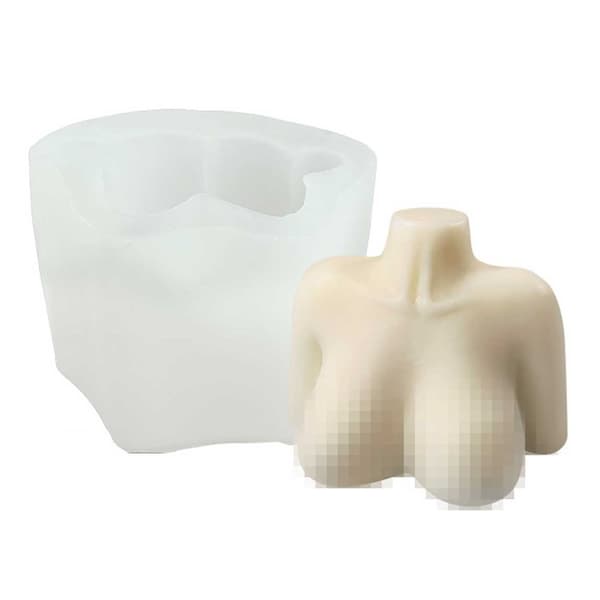 Form för Stearinljus Kvinna Byst Bröst 3D 6cm