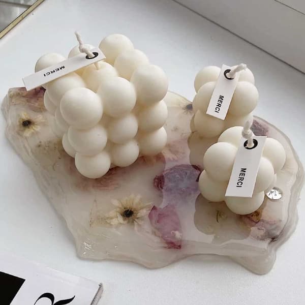 DIY Stearin Light Mini Kub - Lysform 4cm