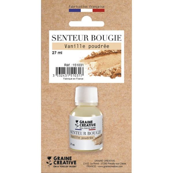 Doft för ljus - Puder vanilj - 27 ml - Sötma - Klassisk doft - DIY
