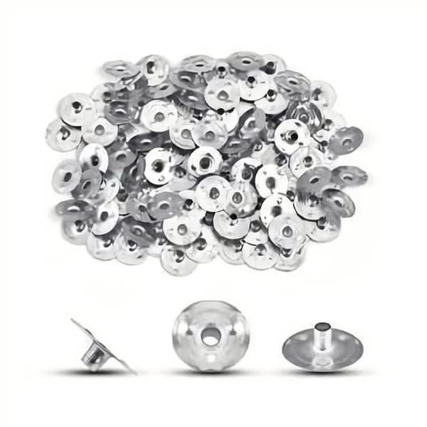 Candle Wick Tabs 100-pack Silver 14 mm