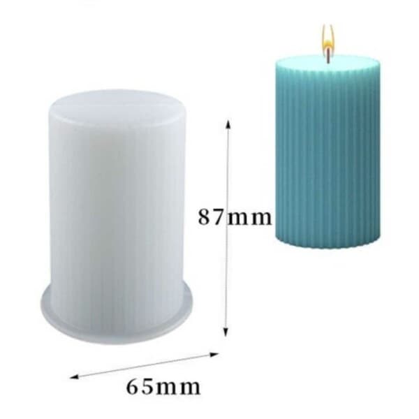 DIY silikone lys form ribbed stearin lys