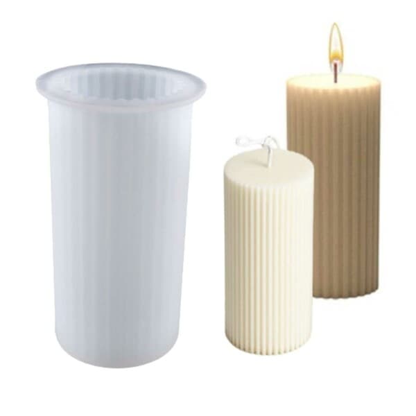 Silikone lys form DIY ribbat stearin lys