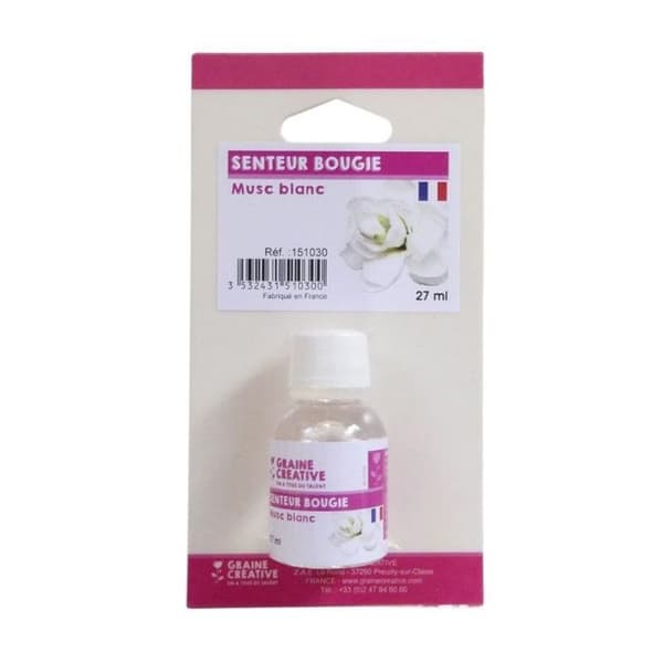 Doft för ljus - Vit Musk - 27 ml - Tillverkad i Frankrike - Moschusdoft - DIY