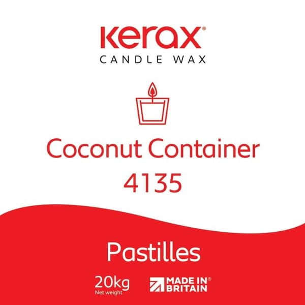 Kokosvax till Ljusglas - 10 kg - Keravax 4135 - Pastiller