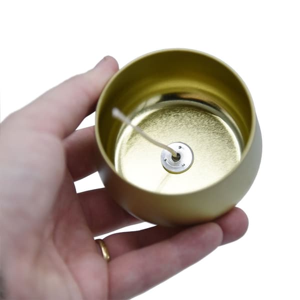 Ljusburk Med Lock 12 st - Guld - 118 ml - Metall