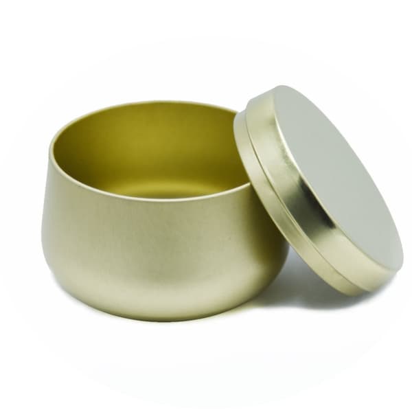 Ljusburk Med Lock 12 st - Guld - 236 ml - Metall