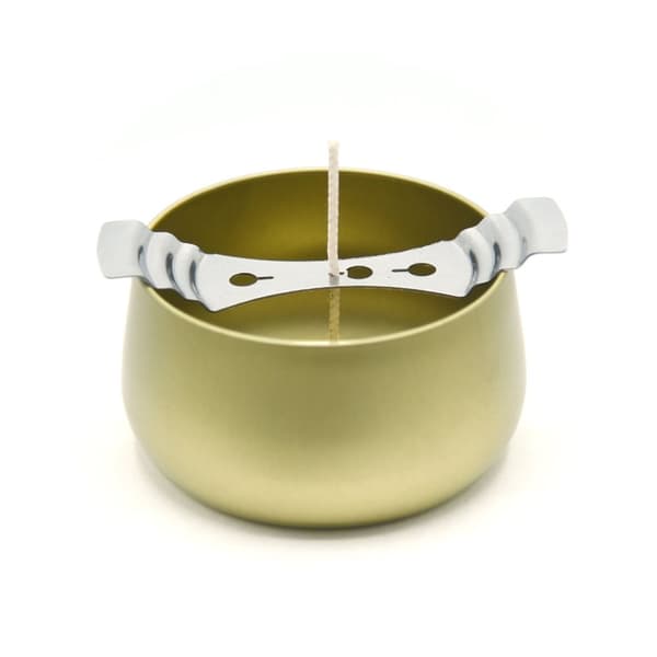 Ljusburk Med Lock 12 st - Guld - 236 ml - Metall