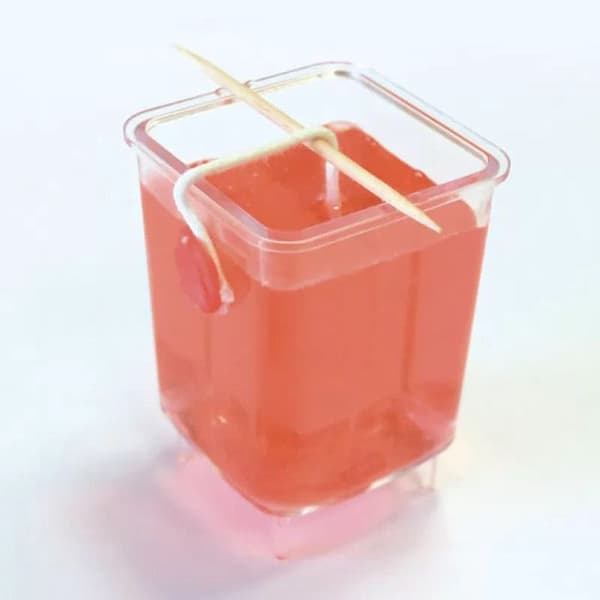 Voxljusform - Kreativfrö - Fyrkantig 48x48mm H75mm - Plastisk kristall - Transparent - Vuxen