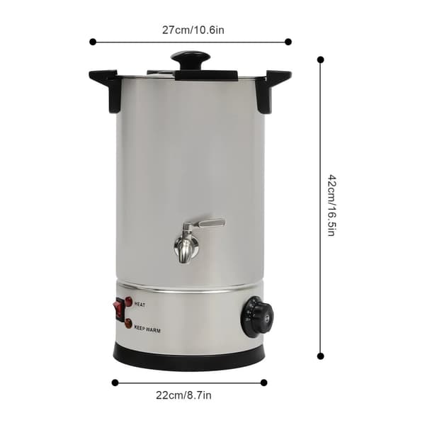 Vaxsmältare, 10,5 qt kapacitet, 1800 W effekt,Silver
