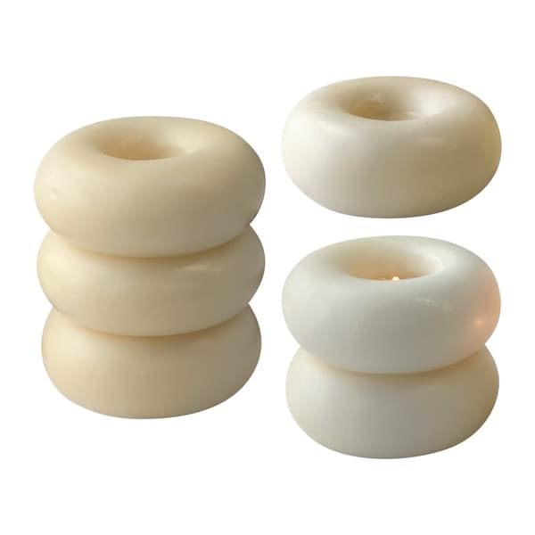 INF Donutljusform, geometrisk silikonform för harts, tvål, choklad
