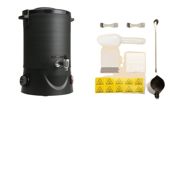 Vaxsmältare, Stor kapacitet 6,5L, Snabb uppvärmning 1100W,Svart 6,5L