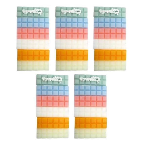Ljusvax 6 pastellfärger 1200 g + 5 vekar