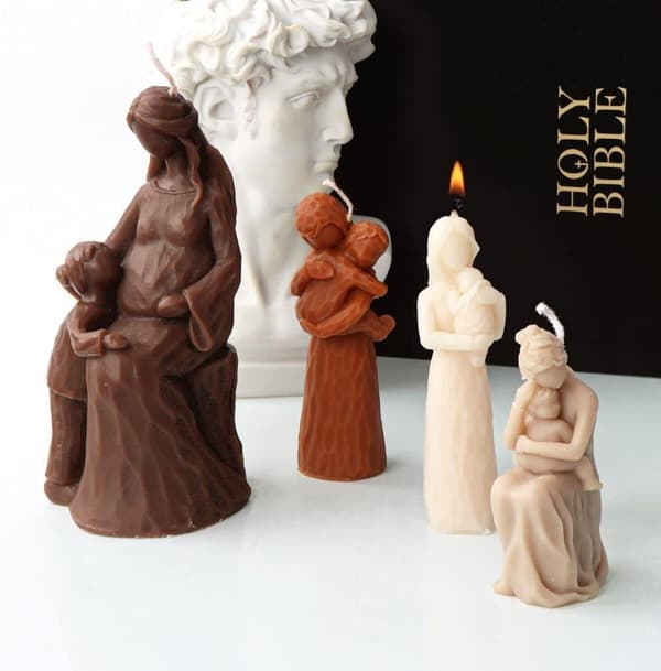 DIY Silikon Ljusform-Mors dag ljusform,Mors figurform-Tvålform