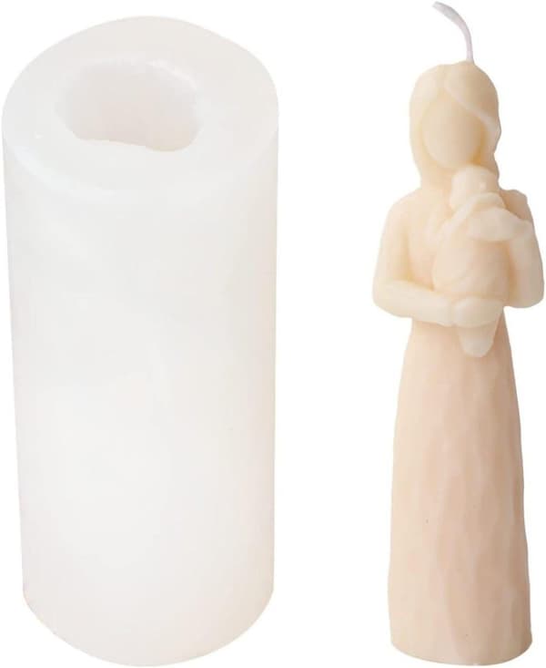 DIY Silikon Ljusform-Mors dag ljusform,Mors figurform-Tvålform