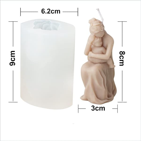 DIY Silikone Stearinlys Form - Mors Dag Stearinlys Form, Mors Figur Form - Sæbeform