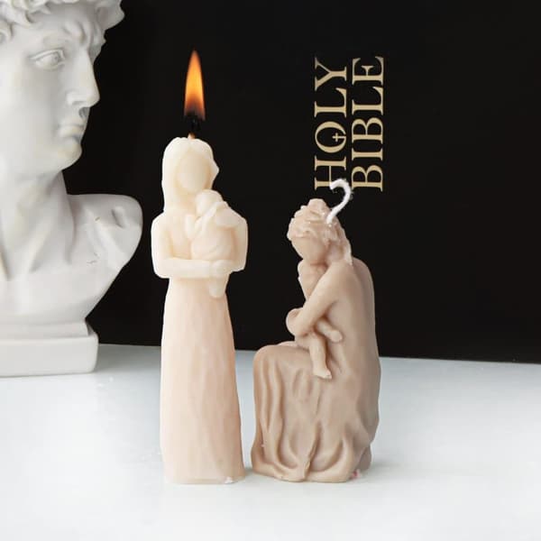 DIY Silikone Stearinlys Form - Mors Dag Stearinlys Form, Mors Figur Form - Sæbeform