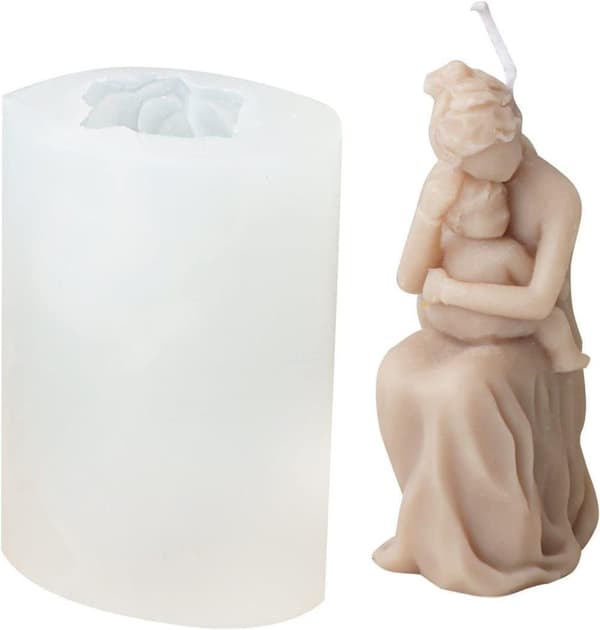 DIY Silikone Stearinlys Form - Mors Dag Stearinlys Form, Mors Figur Form - Sæbeform