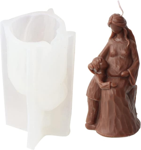 DIY Silikon Ljusform-Mors dag ljusform,Mors figurform-Tvålform D