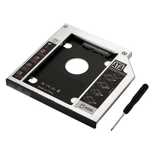 Ewent EW700 SATA (9,5 mm) HDD/SSD optisk enhetsadapter Svart, Vit