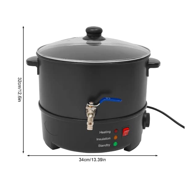 WAX MELTER, 8L/10L Kapasiteetti, Tehokas 1000W Lämmitys, Säädettävä Lämpötilan Ohjaus,8L