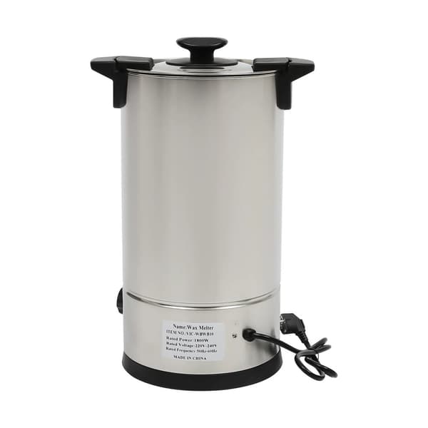 Stearinlys Smeltevoks Opvarmningsgryde, Stor Kapacitet på 10,5 liter, Justerbar Temperaturkontrol,grå