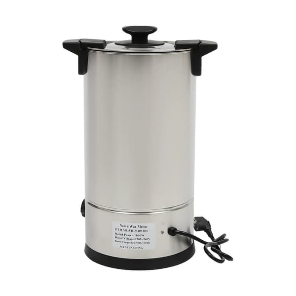 Stearinlys Smeltevoks Opvarmningsgryde, Stor Kapacitet på 10,5 liter, Justerbar Temperaturkontrol,grå