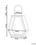 Miniatyrbillede 3 af 8: Lanterne Sølv i Rustfrit Stål og Hærdet Glas 46 cm Dekorativ Bikage Mønster Bloklys Holder til Gulv Bordpynt Dekoration Stue Soveværelse
