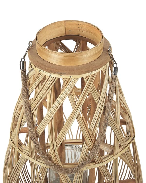 Dekorativ lyst bambus lanterne 77 cm Dekorativ lanterne til et stearinlys