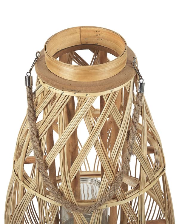 Dekorativ lyst bambus lanterne 56 cm Dekorativ lanterne til et stearinlys