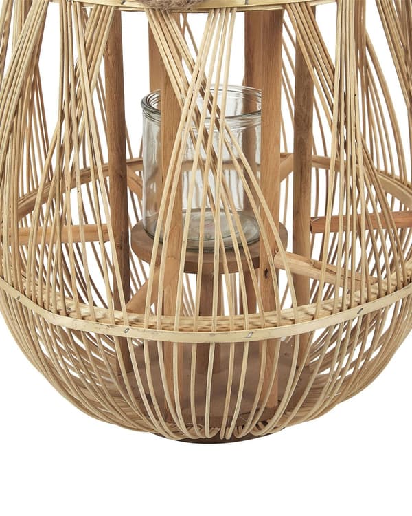 Dekorativ lyst bambus lanterne 56 cm Dekorativ lanterne til et stearinlys