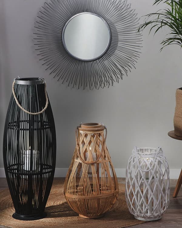 Dekorativ lyst bambus lanterne 56 cm Dekorativ lanterne til et stearinlys
