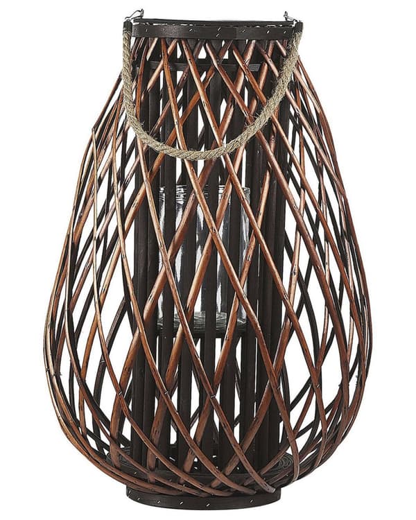 Dekorativ Lanterne Brun piletræ 60 cm