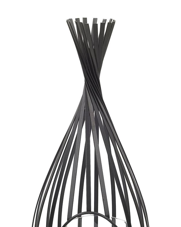 Lyhty musta metalli 38 cm avoin rakenne kynttilälle industriaalinen moderni tyyli