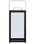Pikkukuva 7 / 9: Kynttilälyhty musta metallia lasia 41 cm minimalistinen industriaalinen moderni tyyli