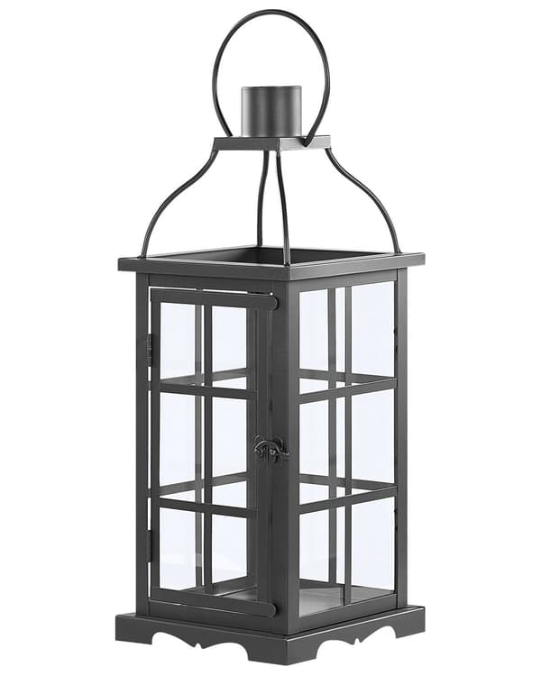 Elegant Lanterne Sort Moderne Design 52 cm Udendørs