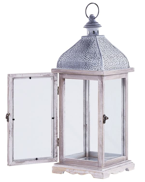 Elegant Lanterne i Hvid Antik Design 47 cm