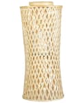 Pikkukuva 4 / 6: Lyhty luonnollinen bambupuu 58 cm lasikuppi kynttilälle boho tyyli