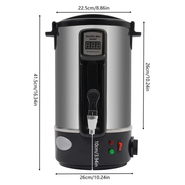 Vaxsmältare, 201 rostfritt stål, LED digital display,12L 1100W