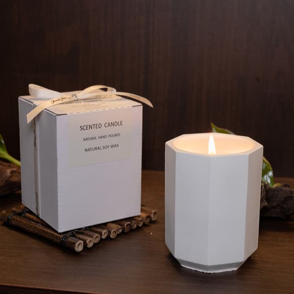 INF Duftlys med 3D-gipskop - Orange Blossom