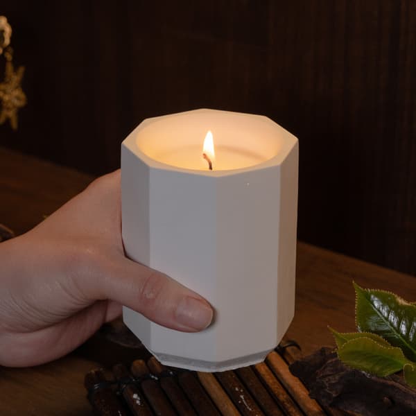 INF Duftlys med 3D-gipskop - Orange Blossom