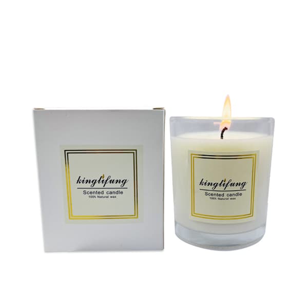INF Duftlys fra sedertre og bergamot - 7,3 x 8 glasskrukke, 160 g soyavoks