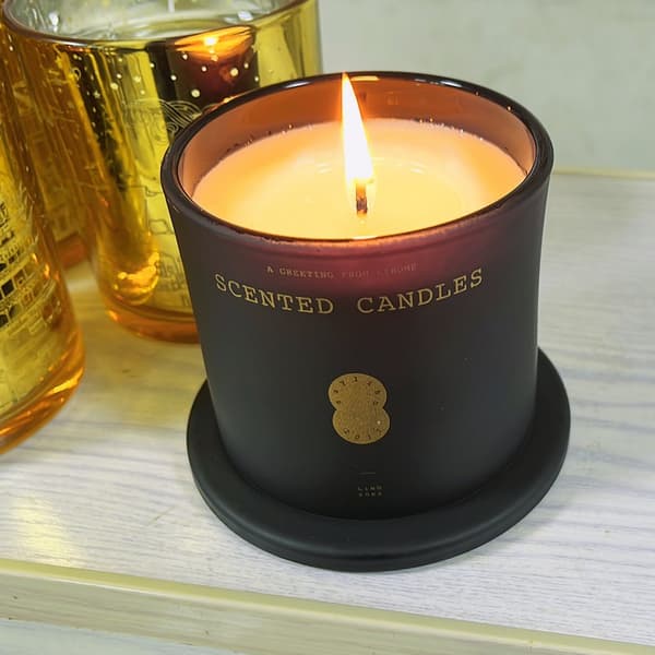 INF Luksus duftlys - Sandeltræ Rose, 280 g glaskrukke med låg
