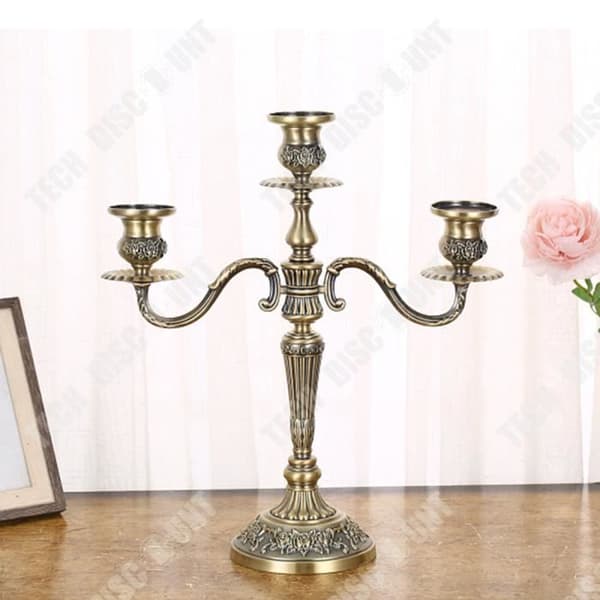 TD® Ljushållare Supply 28*28*13cm Trehövdad modell Europeisk stil Retro Kreativa dekorativa prydnadsföremål Ljushållare i metall