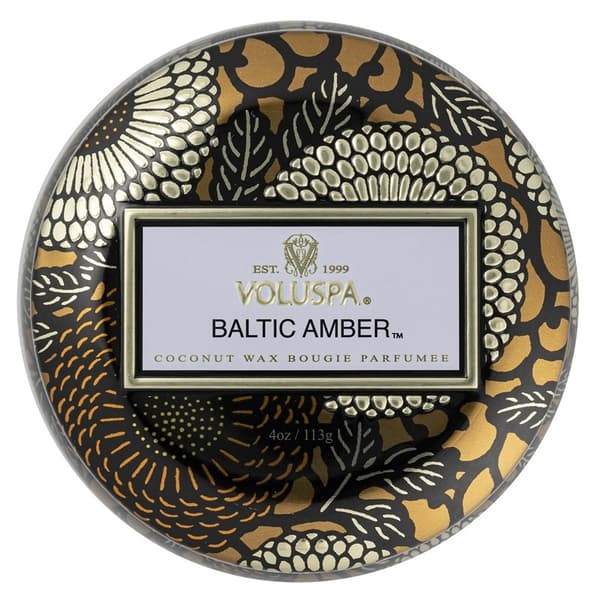 Voluspa Decorative Tin Candle Baltic Amber 113g