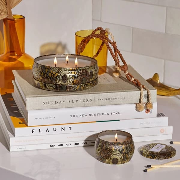 Voluspa 3-Wick Candle Decorative Tin Baltic Amber 340g