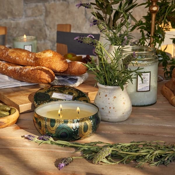 Voluspa 3-Wick Candle Decorative Tin French Cade & Lavender 340g