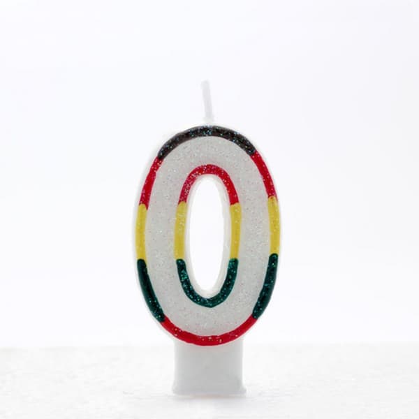 Apac Flerfarvede fødselsdags/jubilæumsnummerlys (pakke med 6) White/Red/Yellow/Black 6