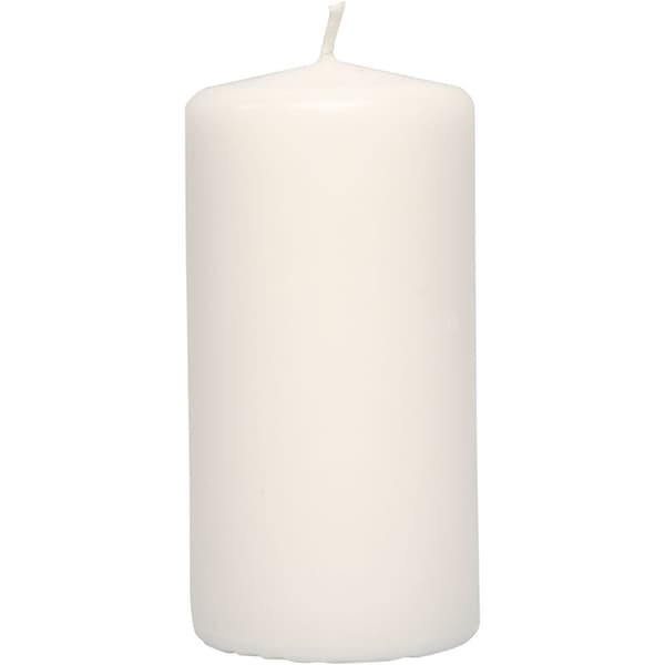 Blockljus - Vit - H: 10 cm - dia. 50 mm - 6 st