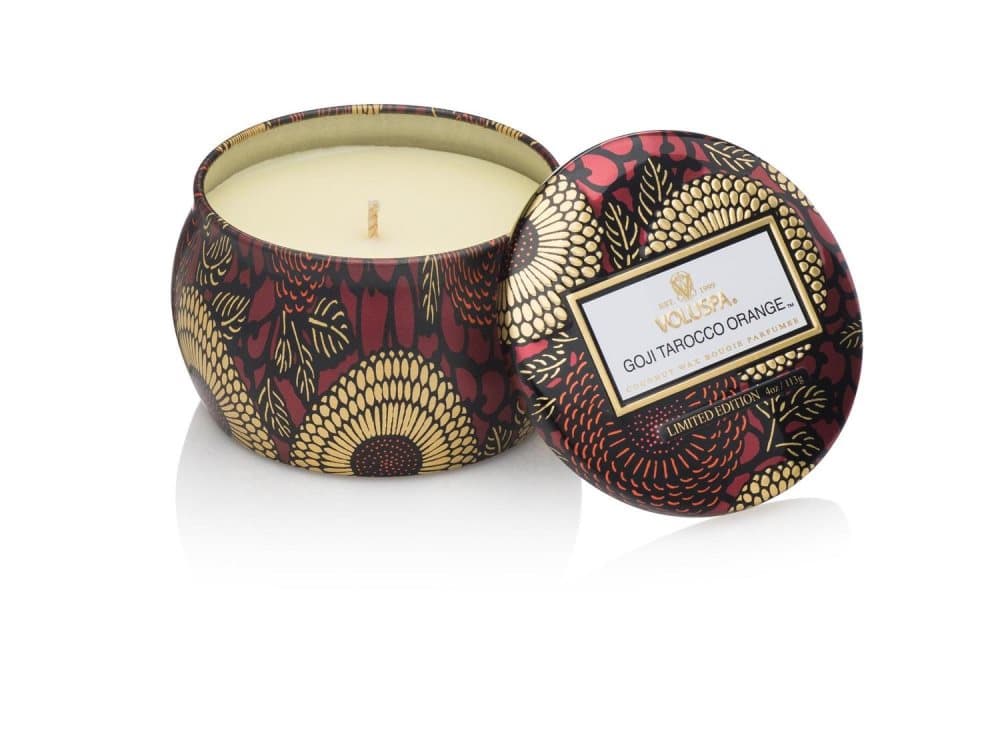 Voluspa Goji & Tarocco Orange Decorative Tin Candle